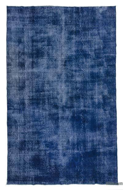Blue Over-dyed Turkish Vintage Rug - 6' 8" x 11' 2" (80 in. x 134 in.)