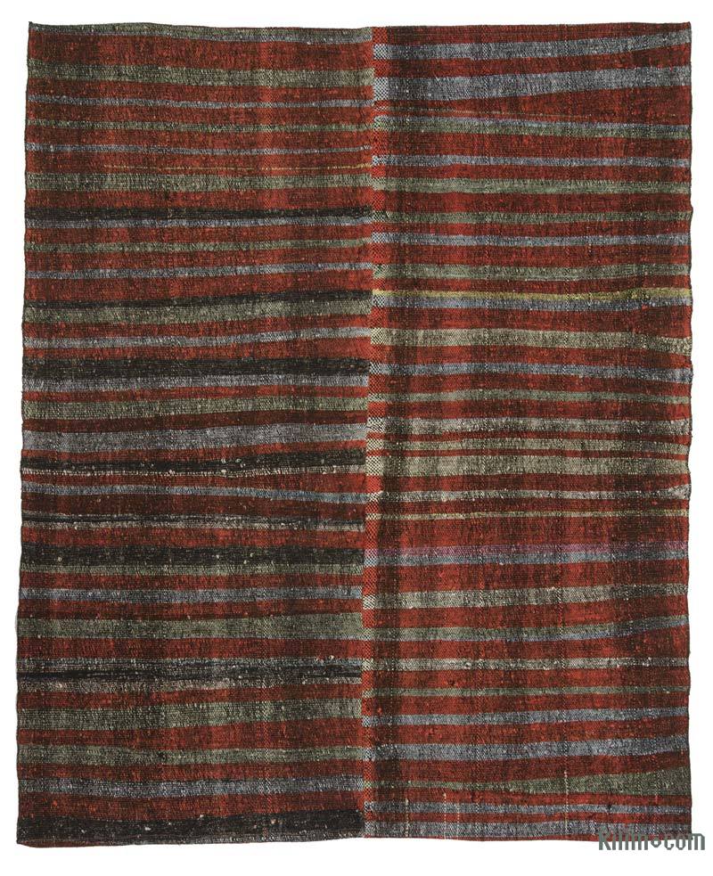 Kırmızı Vintage Anadolu Pala Kilimi (Çaput) - 199 cm x 250 cm - K0025160