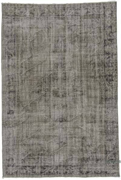 Grey Over-dyed Turkish Vintage Rug - 5' 11" x 9'  (71 in. x 108 in.)