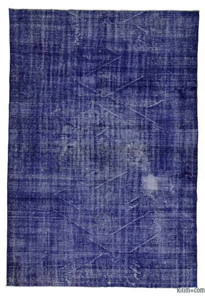Lacivert Boyalı Halı - 200 cm x 297 cm