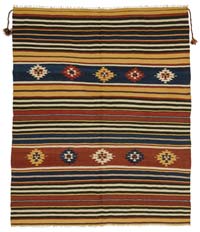 Multicolor Vintage Manastir Kilim Rug - 6' 4" x 7' 7" (76" x 91")