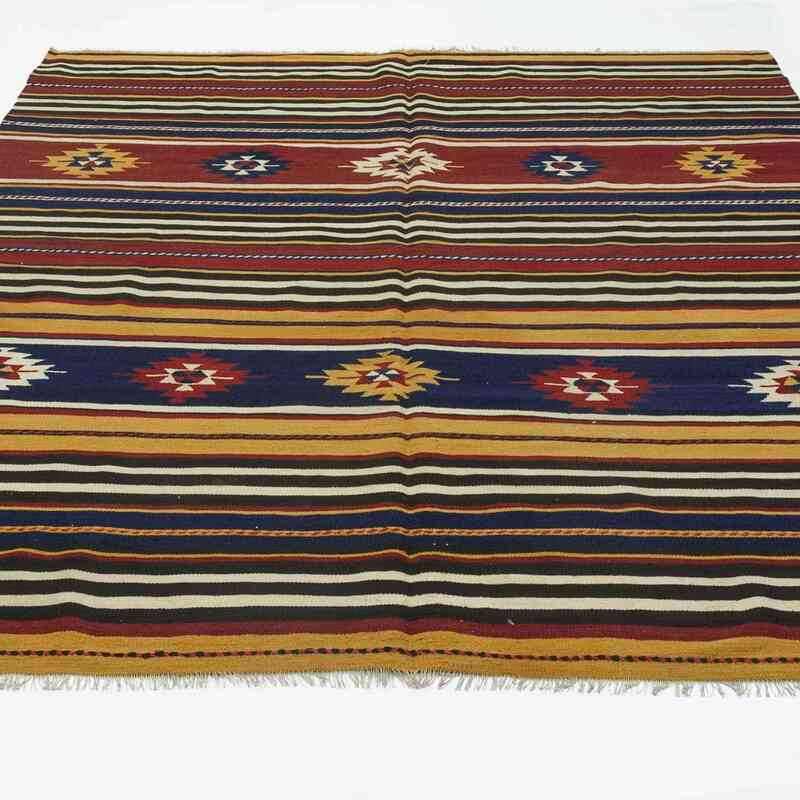 Multicolor Alfombra Vintage Manastir Kilim - 194 cm x 230 cm - K0027282