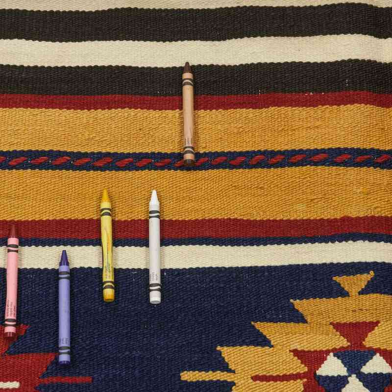 Multicolor Alfombra Vintage Manastir Kilim - 194 cm x 230 cm - K0027282