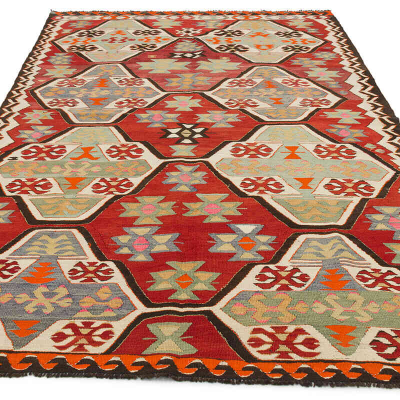 Rojo Alfombra Vintage Mut Kilim - 162 cm x 280 cm - K0027360