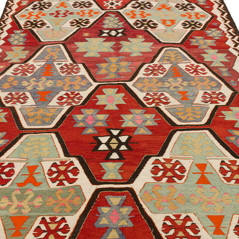 Rojo Alfombra Vintage Mut Kilim - 162 cm x 280 cm - K0027360