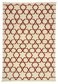 Beige, Red New Handwoven Turkish Kilim Rug