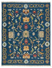 Blue New Handwoven Turkish Kilim Rug