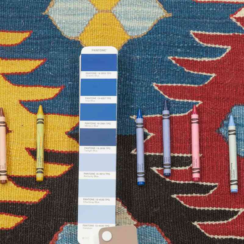 Multicolor Nueva Alfombra Turca Kilim - K0027665