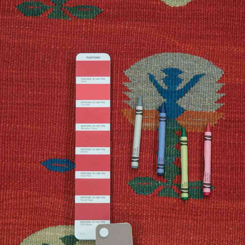 Kırmızı Yeni El Dokuma Kilim - K0027666