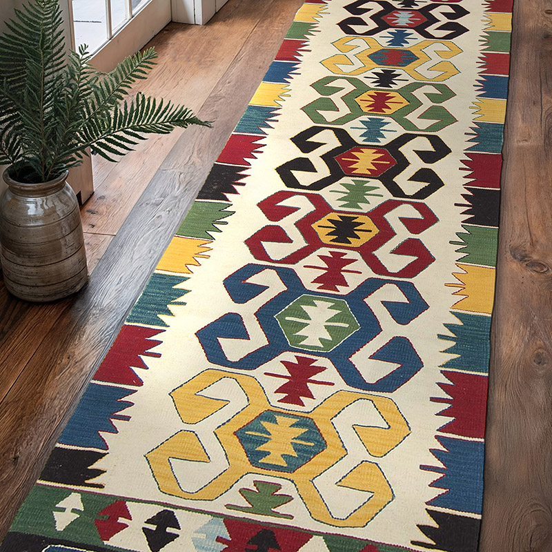 Çok Renkli Yeni Kök Boya Yolluk Kilim - K0027677