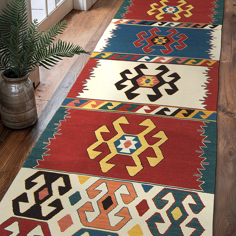 Çok Renkli Yeni Kök Boya Yolluk Kilim - K0027680
