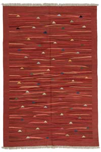 Kırmızı Yeni El Dokuma Kilim
