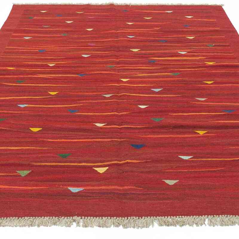 Rojo Nueva Alfombra Turca Kilim - K0027682
