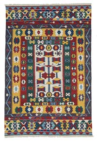 Multicolor New Handwoven Turkish Kilim Rug - 6'  x 8' 11" (72" x 107")