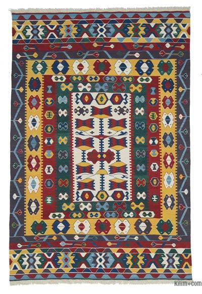 Çok Renkli Yeni Kök Boya El Dokuma Kilim - 183 cm x 271 cm