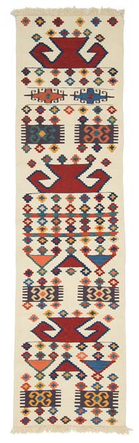 Çok Renkli Yeni Kök Boya Yolluk Kilim - 83 cm x 309 cm