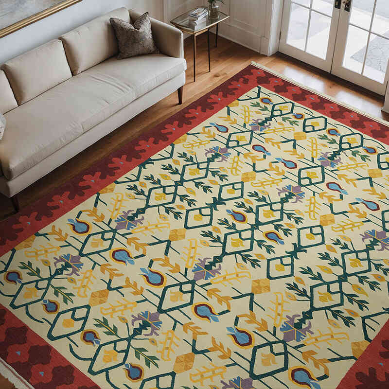 Multicolor New Handwoven Turkish Kilim Rug - K0027690