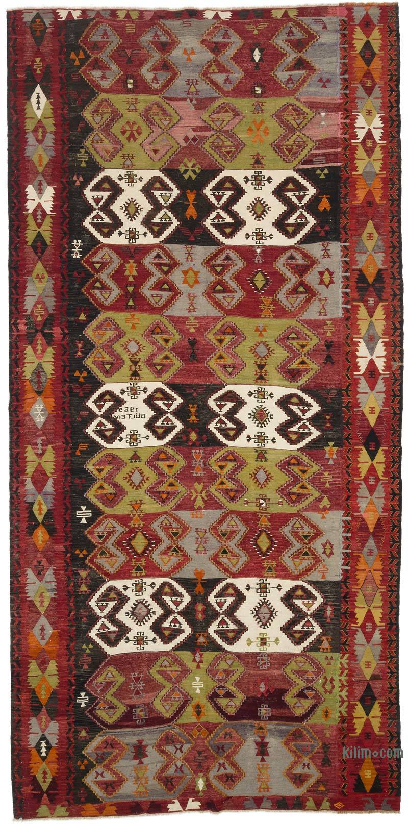 Çok Renkli Afyon Kilimi - 177 cm x 363 cm - K0027747