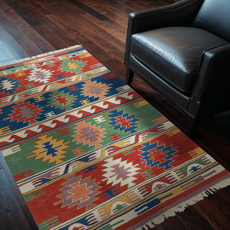 New Handwoven Turkish Kilim Rug - K0027810
