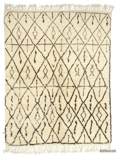 Bej Fas Stili El Dokuma Tülü - 192 cm x 247 cm