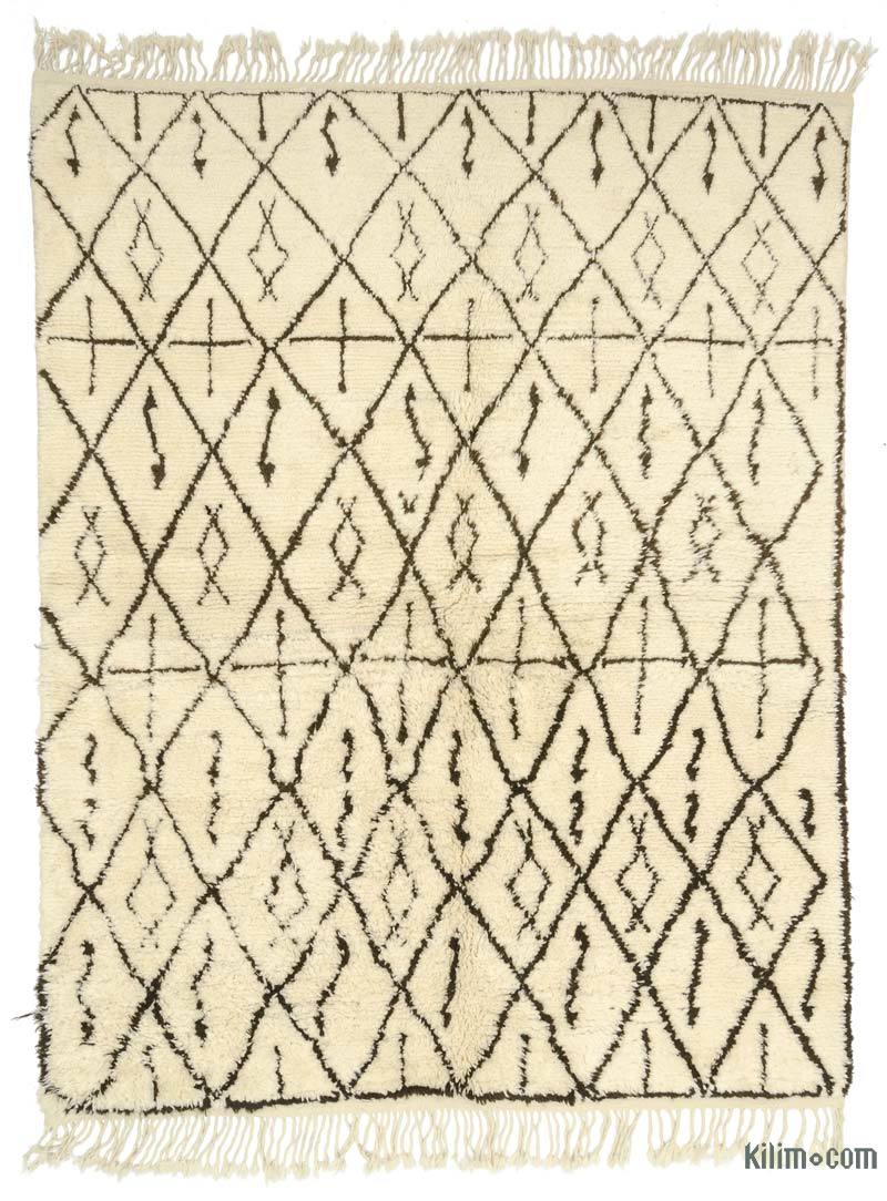 Bej Yeni Fas Stili El Dokuma Tulu - 192 cm x 247 cm - K0027815