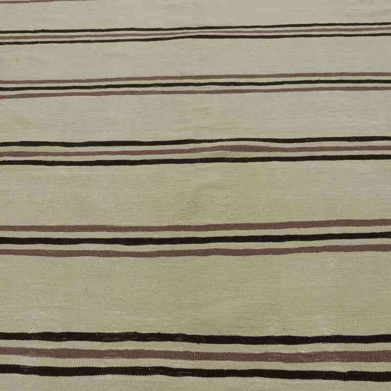 Bej, Kahverengi Yeni El Dokuma Kilim - K0027909