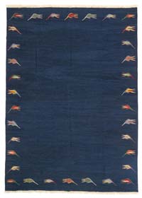 Blue New Turkish Kilim Rug