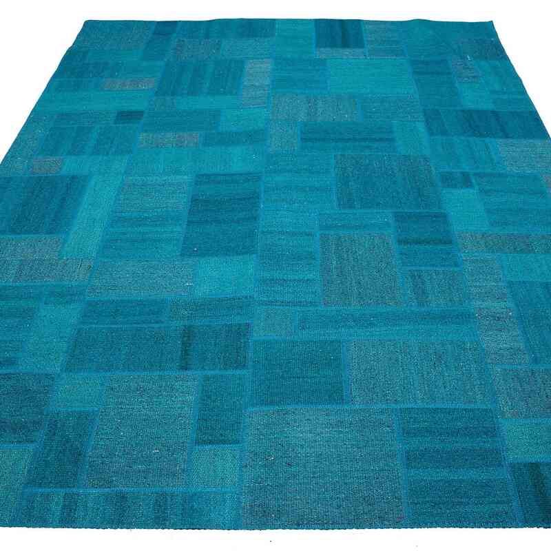 Patchwork Hand-Knotted Turkish Rug - 5' 6" x 7' 9" (66 in. x 93 in.) - K0028081