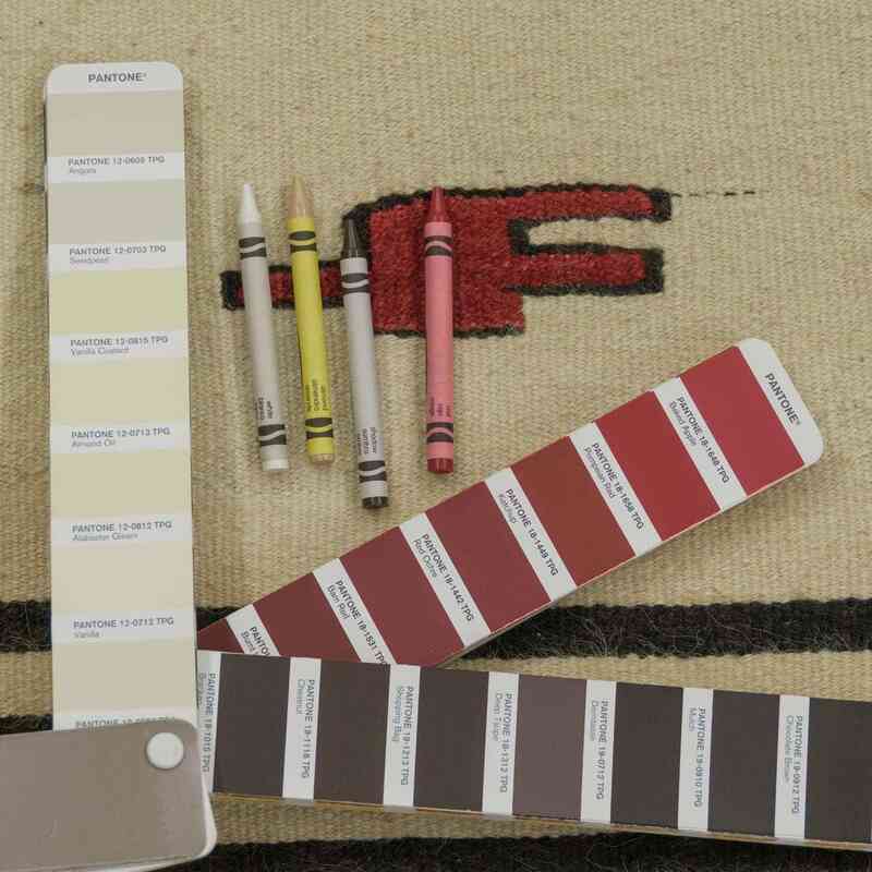 Beige, Marrón Kilim Vintage Turco de Pasillo - 153 cm x 386 cm - K0028128