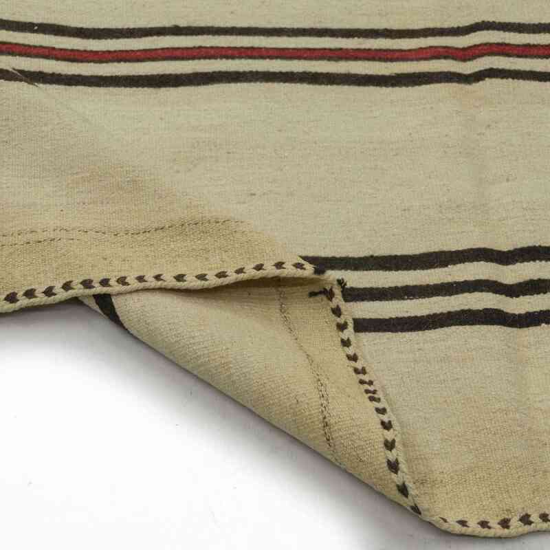 Beige, Marrón Kilim Vintage Turco de Pasillo - 153 cm x 386 cm - K0028128