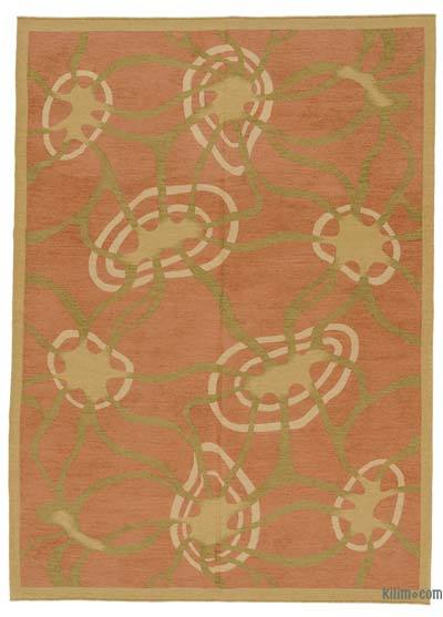 Red New Kilim Area Rug - 5' 9" x 7' 11" (69 in. x 95 in.)