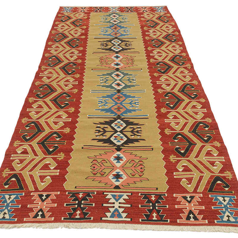 Multicolor Nueva Alfombra Turca Kilim - 94 cm x 266 cm - K0028166