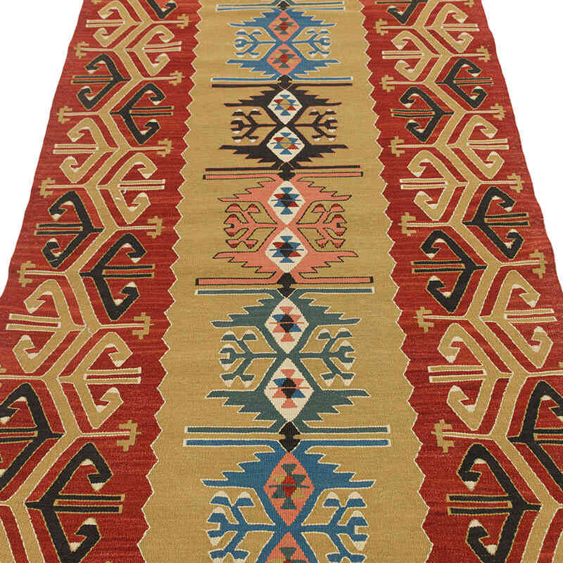 Multicolor Nueva Alfombra Turca Kilim - 94 cm x 266 cm - K0028166