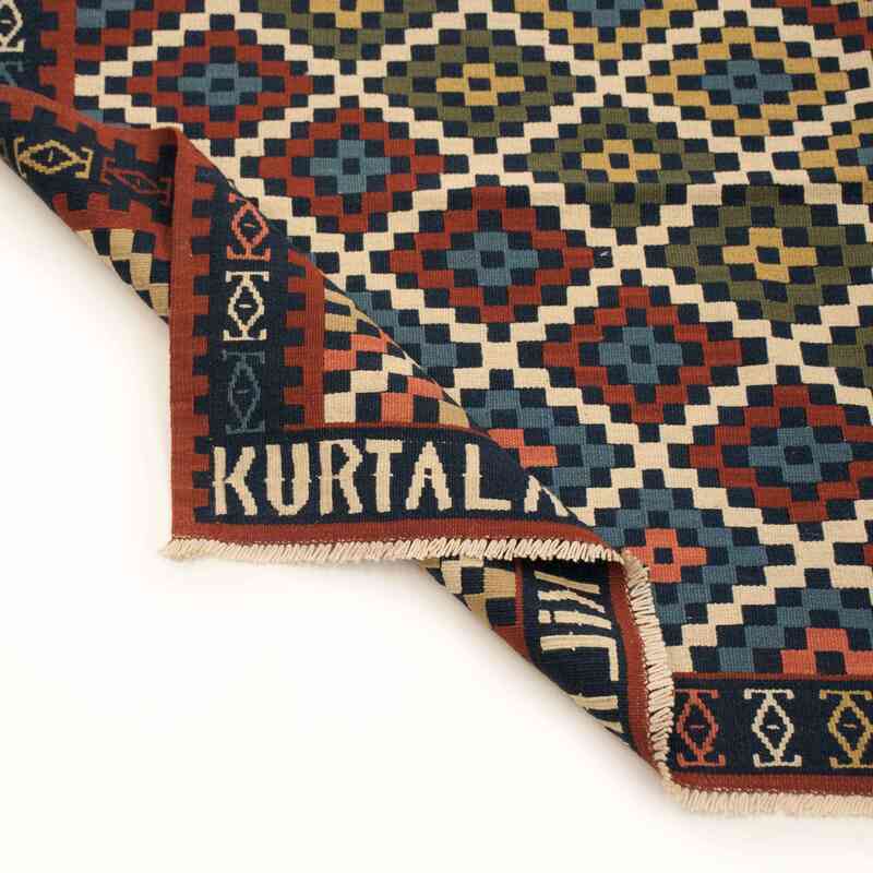 Multicolor Nueva Alfombra De Área Kilim - 161 cm x 230 cm - K0028172