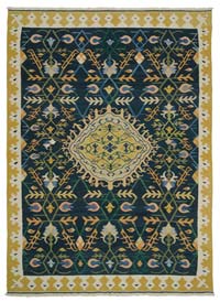 Blue New Handwoven Turkish Kilim Rug - 8' 8" x 12' 2" (104" x 146")