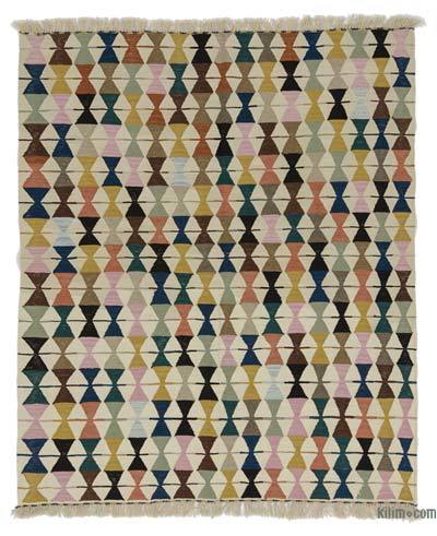 Çok Renkli Yeni Kök Boya El Dokuma Kilim