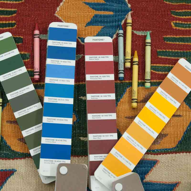 Multicolor New Handwoven Turkish Kilim Rug - 8' 8" x 11' 7" (104" x 139") - K0028223