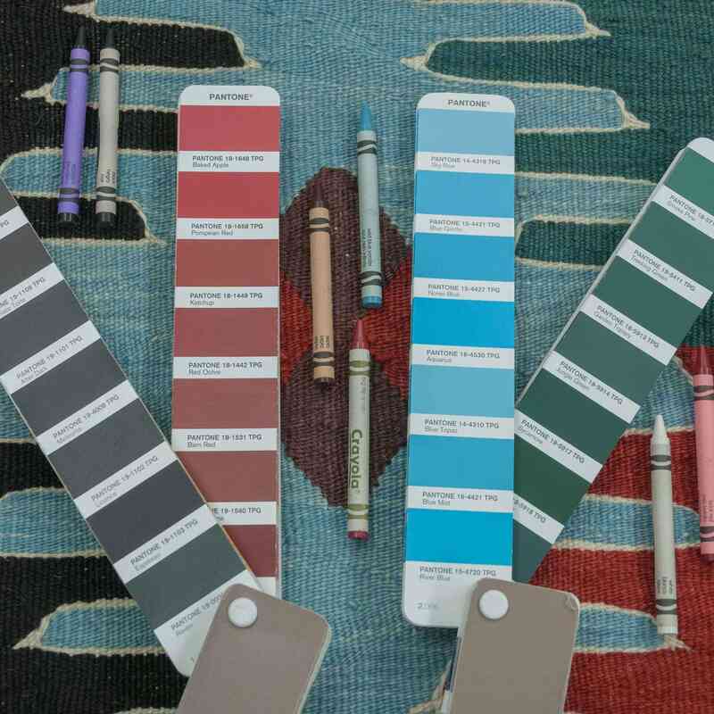 Multicolor New Handwoven Turkish Kilim Rug - 6' 8" x 9' 10" (80" x 118") - K0028224