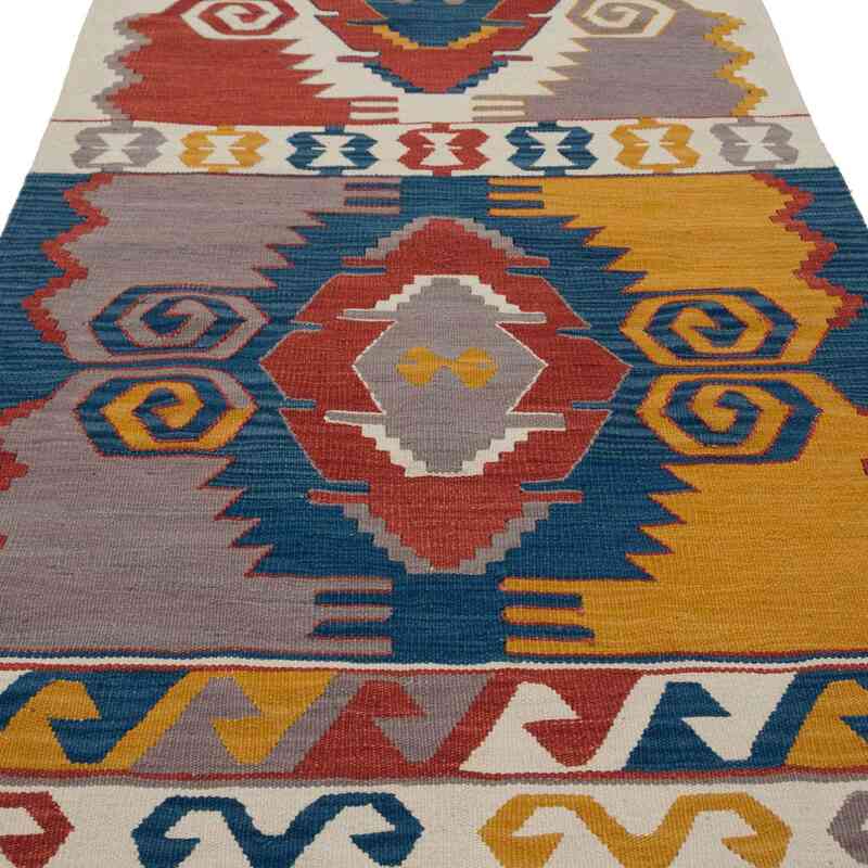 Multicolor New Handwoven Turkish Kilim Rug - K0028228