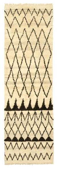 Bej, Kahverengi Fas Stili El Dokuma Tülü - 121 cm x 396 cm