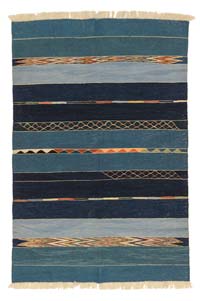Blue New Turkish Kilim Rug