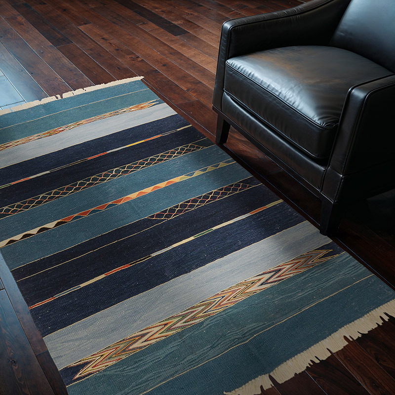 Blue New Turkish Kilim Rug - K0028375
