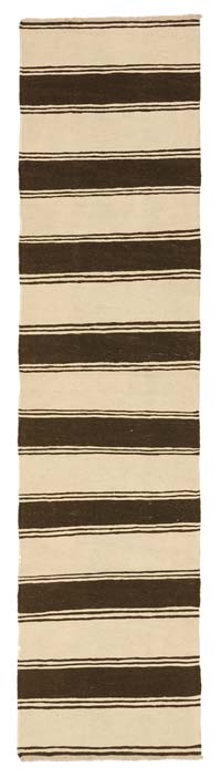 Beige, Brown New Turkish Kilim Runner
