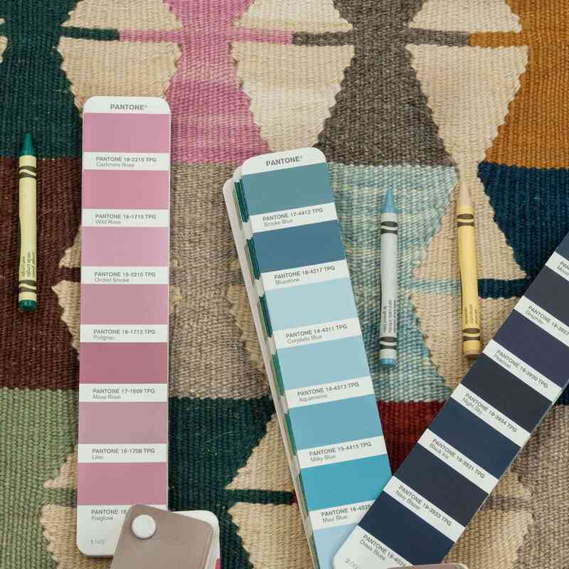 Çok Renkli Yeni El Dokuma Kilim - K0028379