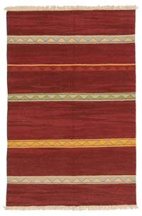 New Handwoven Turkish Kilim Rug - 5' 11" x 8' 10" (71" x 106")