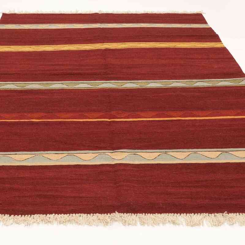 Kırmızı Yeni Kök Boya El Dokuma Kilim - 180 cm x 270 cm - K0028382