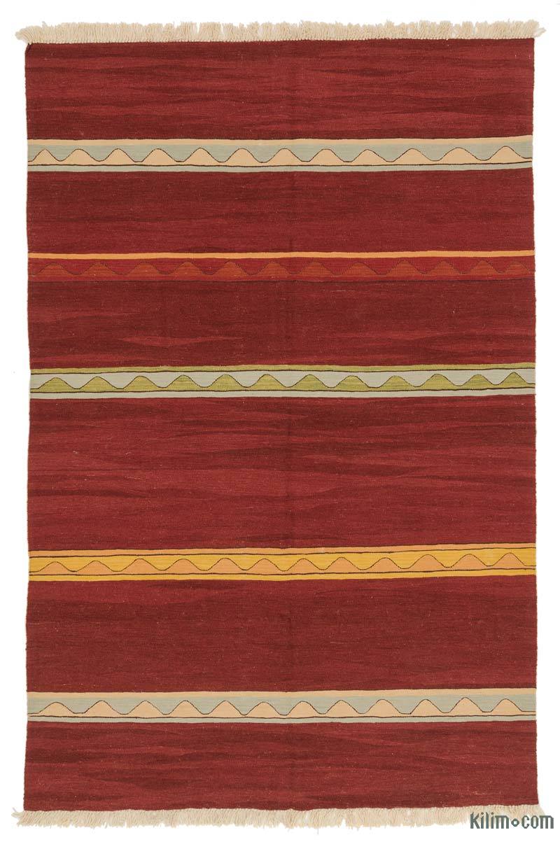 Kırmızı Yeni Kök Boya El Dokuma Kilim - 180 cm x 270 cm - K0028382