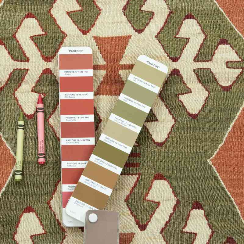 Çok Renkli Yeni Kök Boya El Dokuma Kilim - 96 cm x 145 cm - K0028390