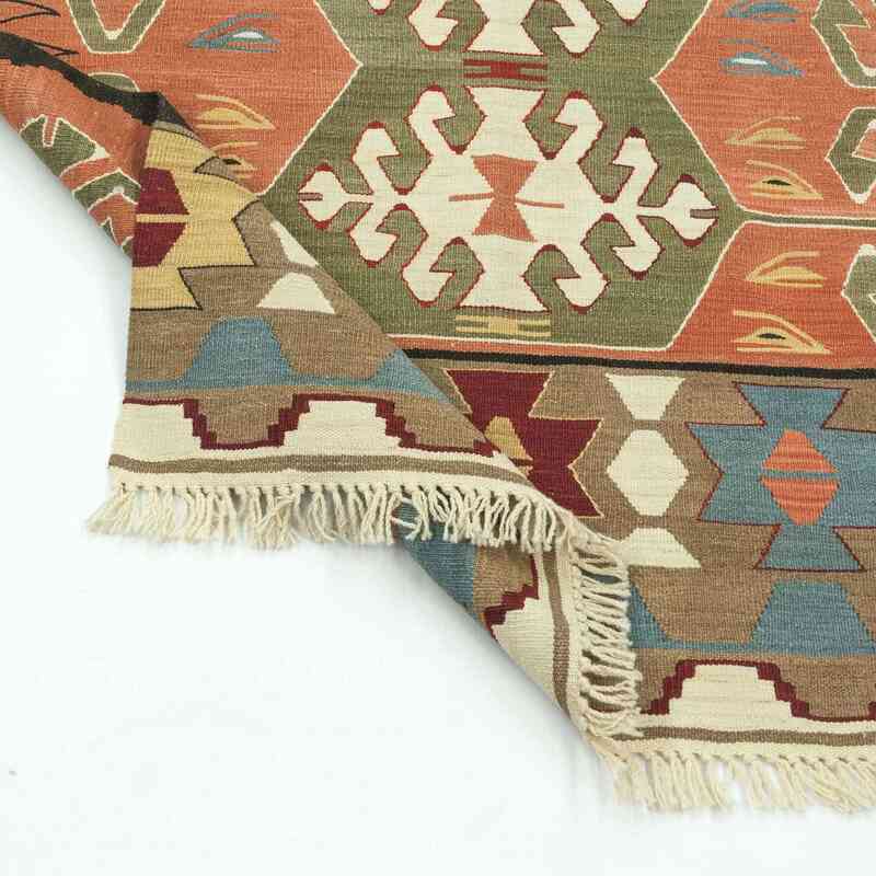 Çok Renkli Yeni Kök Boya El Dokuma Kilim - 96 cm x 145 cm - K0028390
