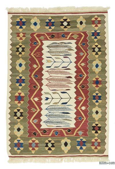 Çok Renkli Yeni Kök Boya El Dokuma Kilim